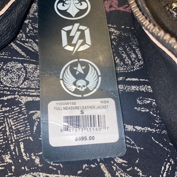 NWT Affliction Full Measure Leather Jacket. - Picture 10 of 11
